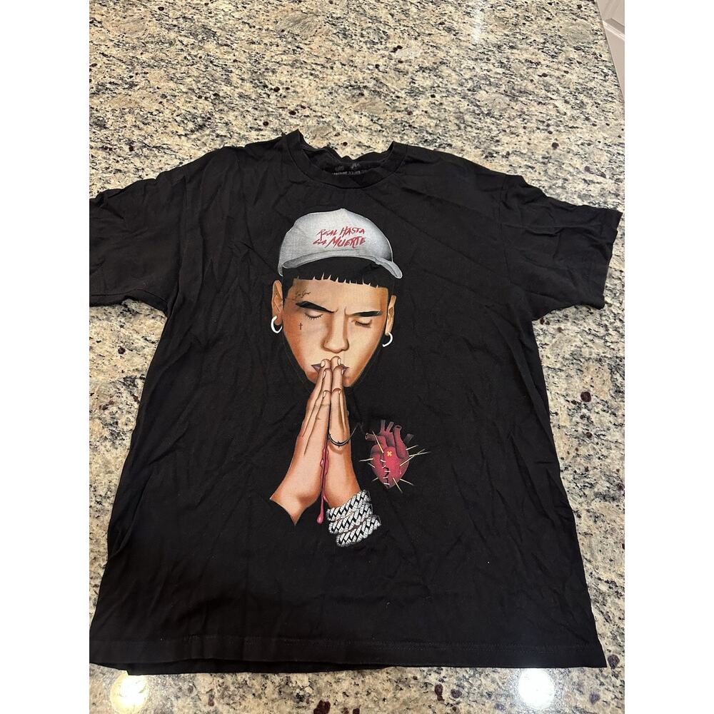 Anuel AA Legends Never Die Tour T-Shirt Men’s Large Black Real Hasta La Muerte